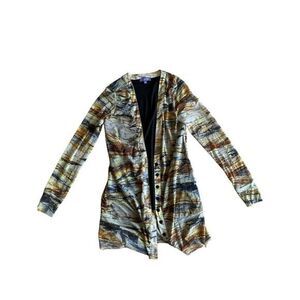 Vivíanne Tam Tunic/Dress/cardigan Size M Camo Print‎